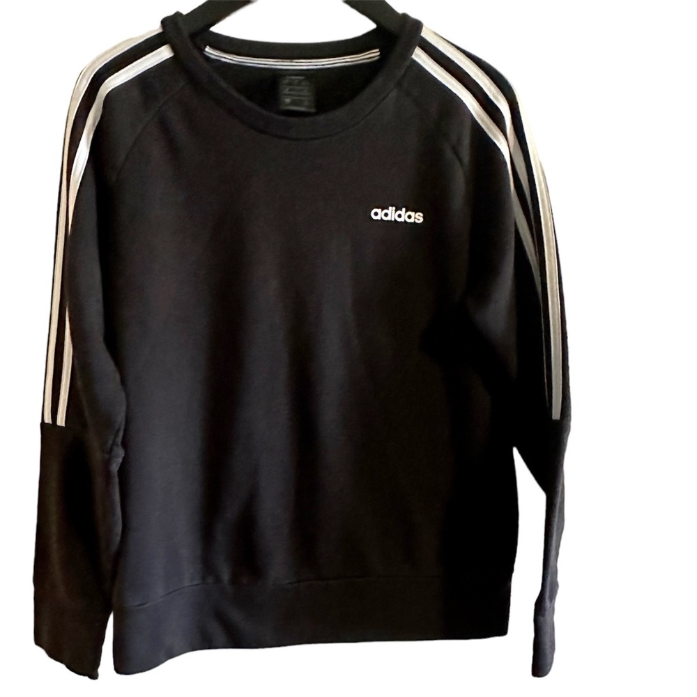 Adidas Black Crewneck Sweatshirt, Medium